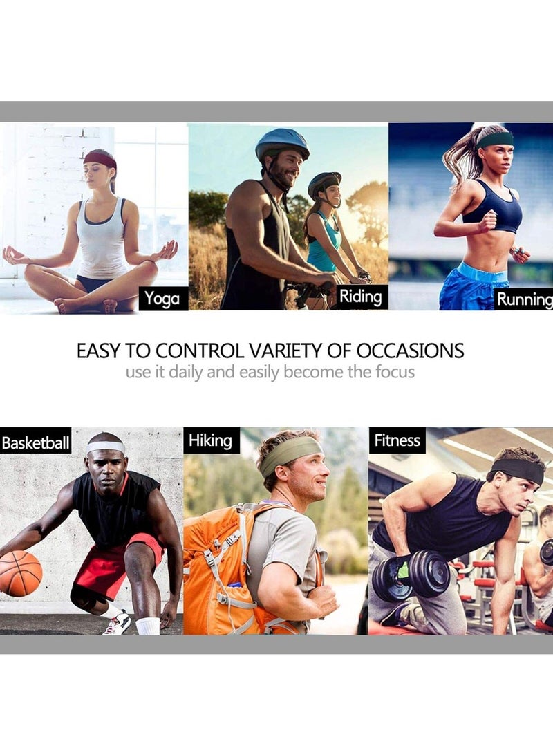 Y&D 2 Piece Sports Sweat Absorbent Running Fitness Headband  - Image 5