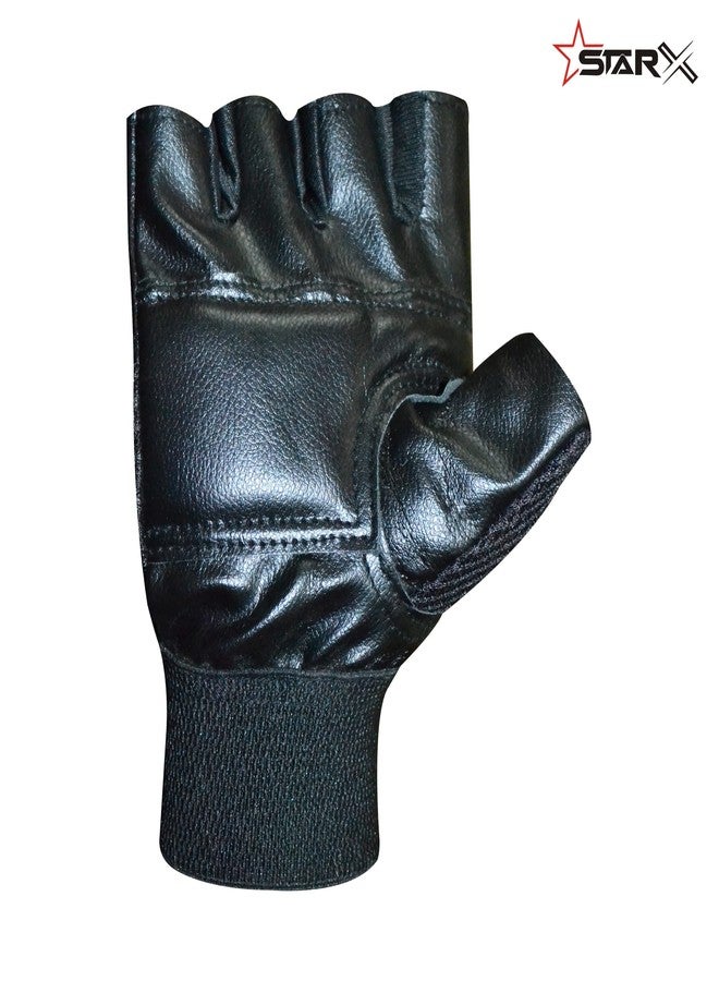 StarX Ultra Pro Gym Gloves Black Net(Faux Leather) - Image 3
