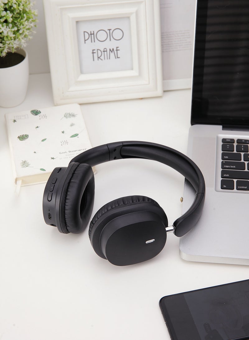 TokFaa Bluetooth Headphones Over Ear HiFi Stereo Foldable Wireless Headphones with Microphone Noise Canceling Wireless Headphones for Home Office Travel（Black） - Image 4