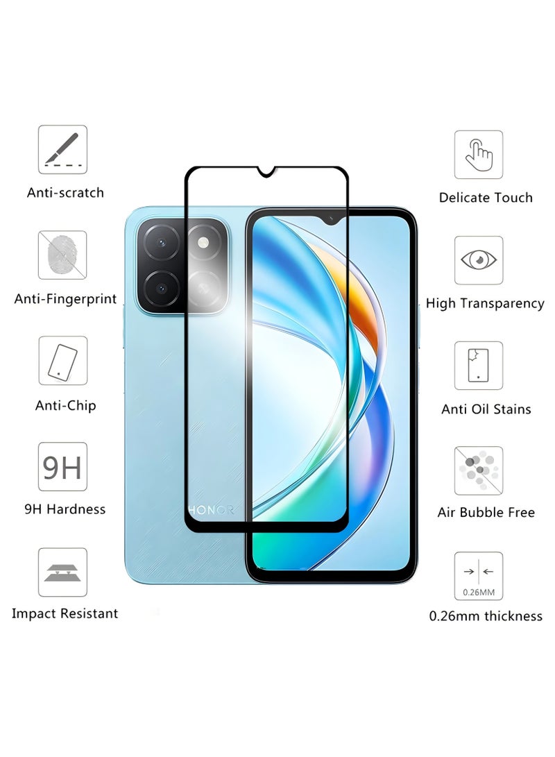 عبوتان من واقي الشاشة 9H لهاتف Honor X5b Plus 4G، واقي شاشة فائق النحافة عالي الدقة من الزجاج المقوى الفاخر