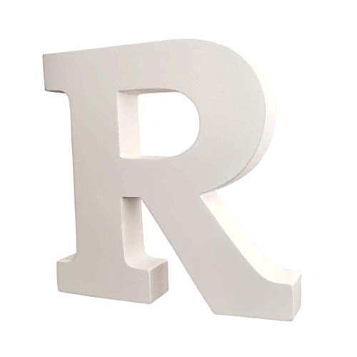 SMARTCAREWOOD Wooden R Letter- English Upper Case Alphabets Cutouts for Art and Craft Work (R_White_15x2.5 Cm) - Image 3