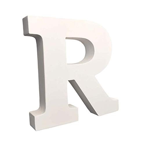 SMARTCAREWOOD Wooden R Letter- English Upper Case Alphabets Cutouts for Art and Craft Work (R_White_15x2.5 Cm) - Image 2