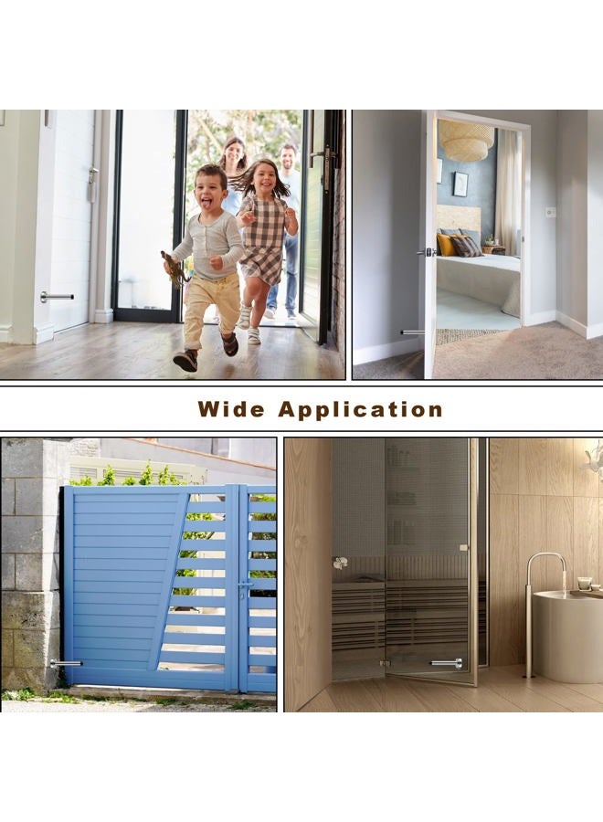 HUTLON Door Stop 2 Pack, Long Door Stopper, 6 Inch Large Modern Brushed Metal Doorstop Door Holder with Mute Rubber Tip, Heavy Duty Commercial Stainless Steel Solid Door Stopper Wall Protector - Image 5