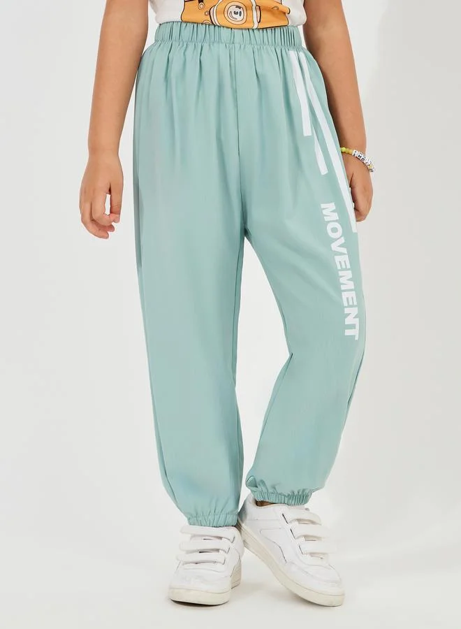 Styli Slogan Print Lightweight Joggers
