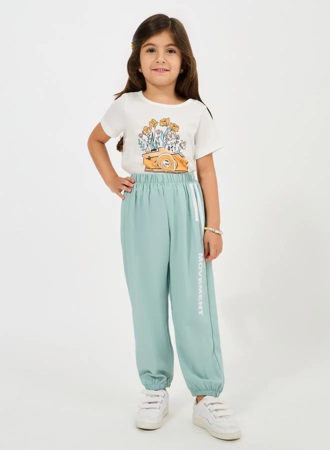 Styli Slogan Print Lightweight Joggers