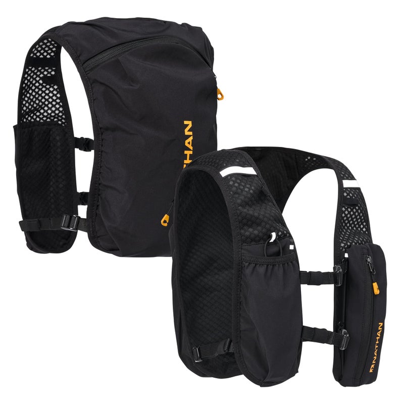 Nathan Running Hydration Vest â€“ Lightweight Running Vest for Men & Women â€“ Adjustable Backpack for Marathons â€“ Reflective Hydration Backpack â€“ OSFM â€“ Black - Image 1