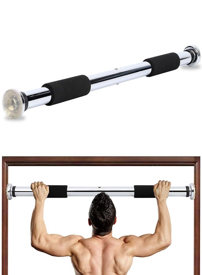 قضيب سحب، قضيب سحب قابل للتعديل من الفولاذ المقاوم للصدأ مقاس 23.6-38.5 بوصة مع مقبض ناعم، معدات رياضية منزلية شديدة التحمل للتدريب على اللياقة البدنية - Image 1