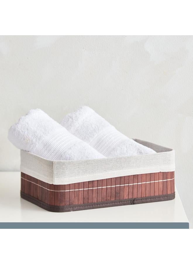 هوم بوكس سلة تخزين متوسطة الحجم قابلة للطي من الخيزران - 29x19x10 سم - Image 1