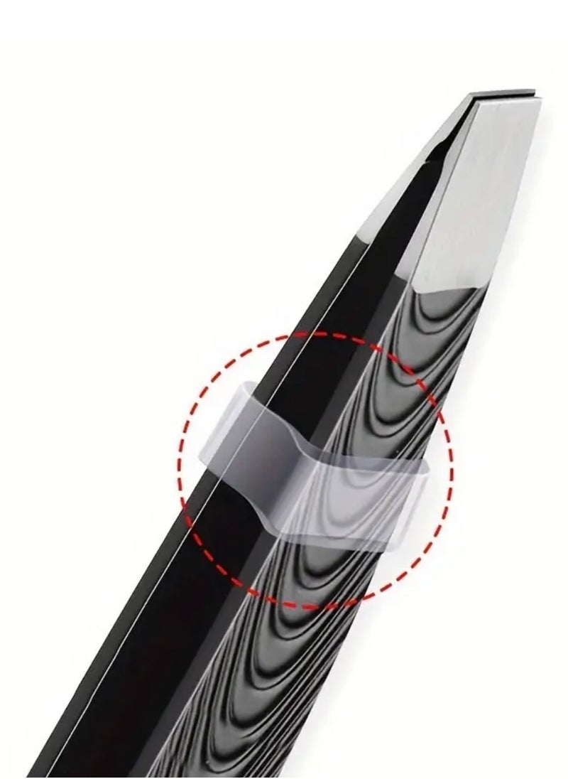 CleanWave - The Pure Effect Precision Slant-Tip Tweezers – Professional Hair Removal for Perfectly Groomed Brows, Beard & Mustache! Ideal for Eyebrows,Grooming - Non-Slip, Professional Grade Precision Tools  - Image 4