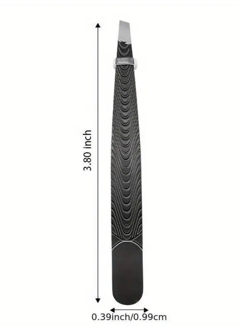 Precision Slant-Tip Tweezers – Professional Hair Removal for Perfectly Groomed Brows, Beard & Mustache! Ideal for Eyebrows,Grooming - Non-Slip, Professional Grade Precision Tools