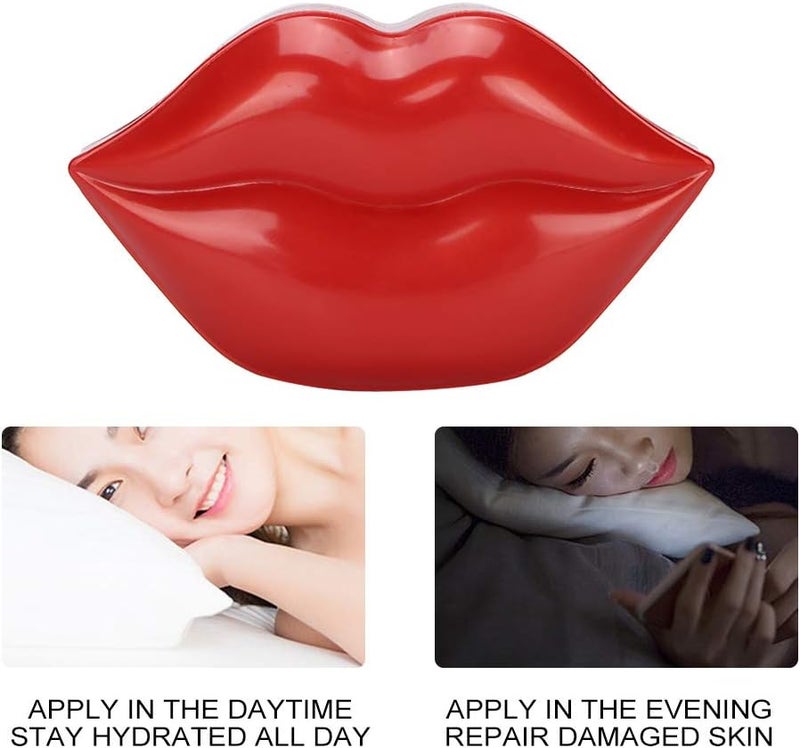 klarako 2 Box Cherry Collagen Lip Mask Patches, Lip Sleeping Mask, Treatment Lip Plumping Balm Moisturizes And Repairs Dry Chapped Lips, Pot of 20 Moisturizing Masks - Image 4