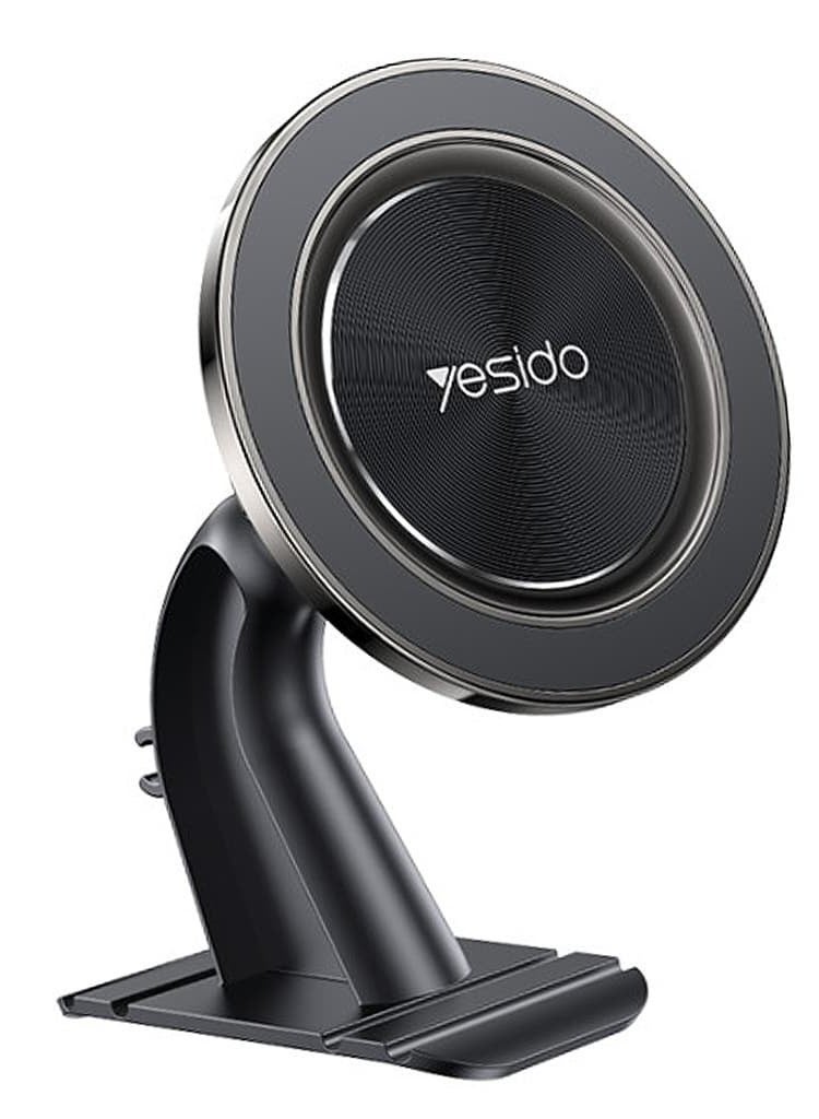 Yesido Magnetic Phone Holder with 20 Magnets Anti-slip Grip Easy Access Charging Port Fits Most Phones Yesido C201 Black - Image 1