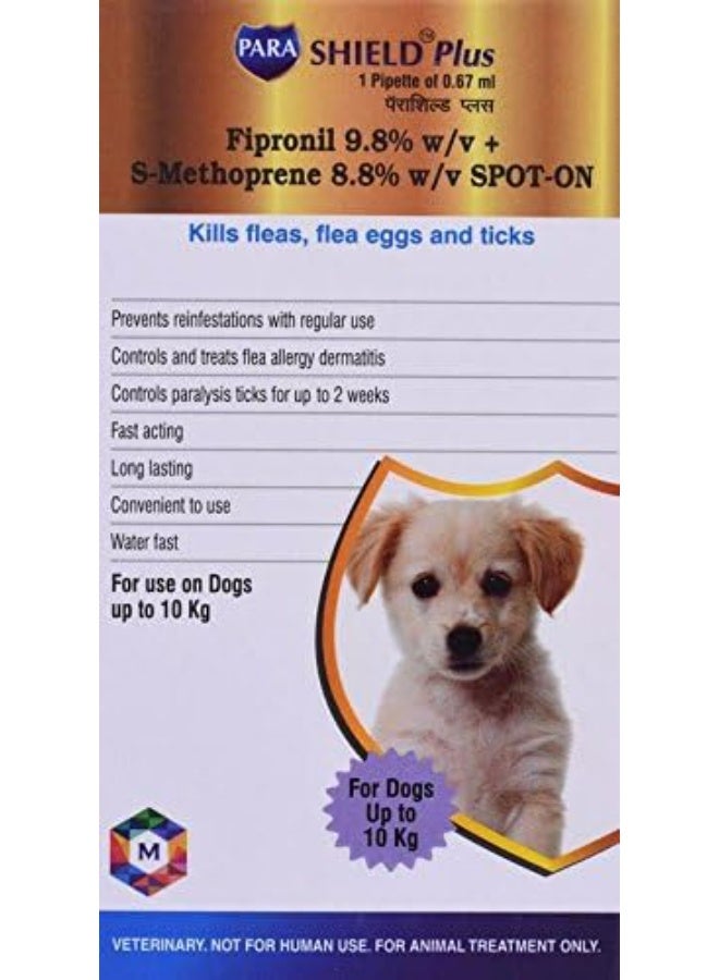Para Medfly Healthcare Parashield Plus Spot On Solution Control of Flea, Tick & Chewing Lice Treatment (Small Dog, Pack of 1) - Image 1