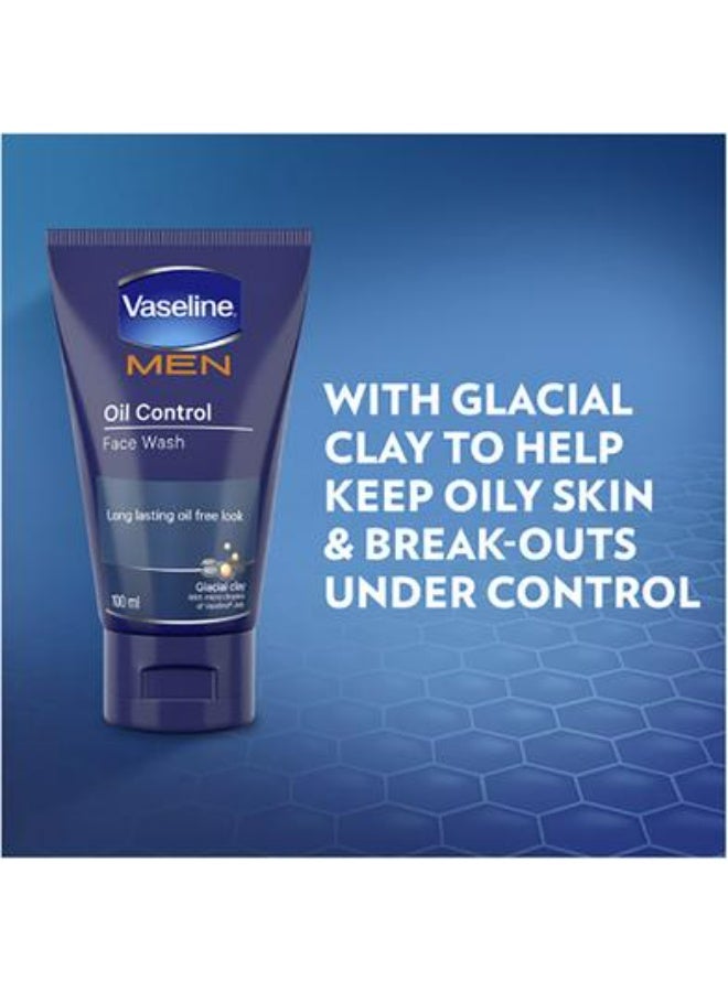 Men Oil Control Face Wash Visibly Fairer Skin Long Lasting Oil Free Lock 100 g