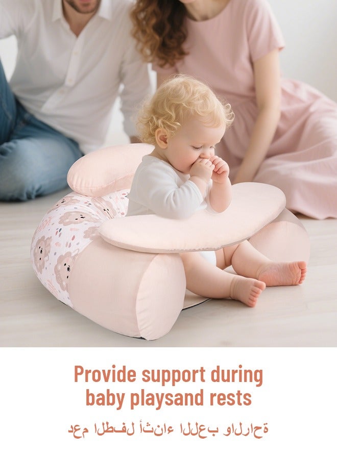 Beauenty Baby Sit Me Up Seat, Inflatable Baby Seat with Cover for Babies 3-36 Months,Portable,Inflatable Sit  Play Floor Seat for Sitting Up,Inflatable Baby Chair Baby Seats for Sitting Up 3 Months - Image 2