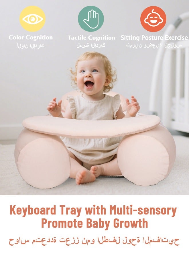 Beauenty Baby Sit Me Up Seat, Inflatable Baby Seat with Cover for Babies 3-36 Months,Portable,Inflatable Sit  Play Floor Seat for Sitting Up,Inflatable Baby Chair Baby Seats for Sitting Up 3 Months - Image 4