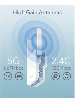 cudy AC1200 WiFi Extender, 1.2Gbps Home WiFi Booster, Dual Band 5GHz/2.4GHz, Covers up to 1500 Sq.ft and 30 Devices, AP Mode, Mesh Supported, RE1200  - Image 2