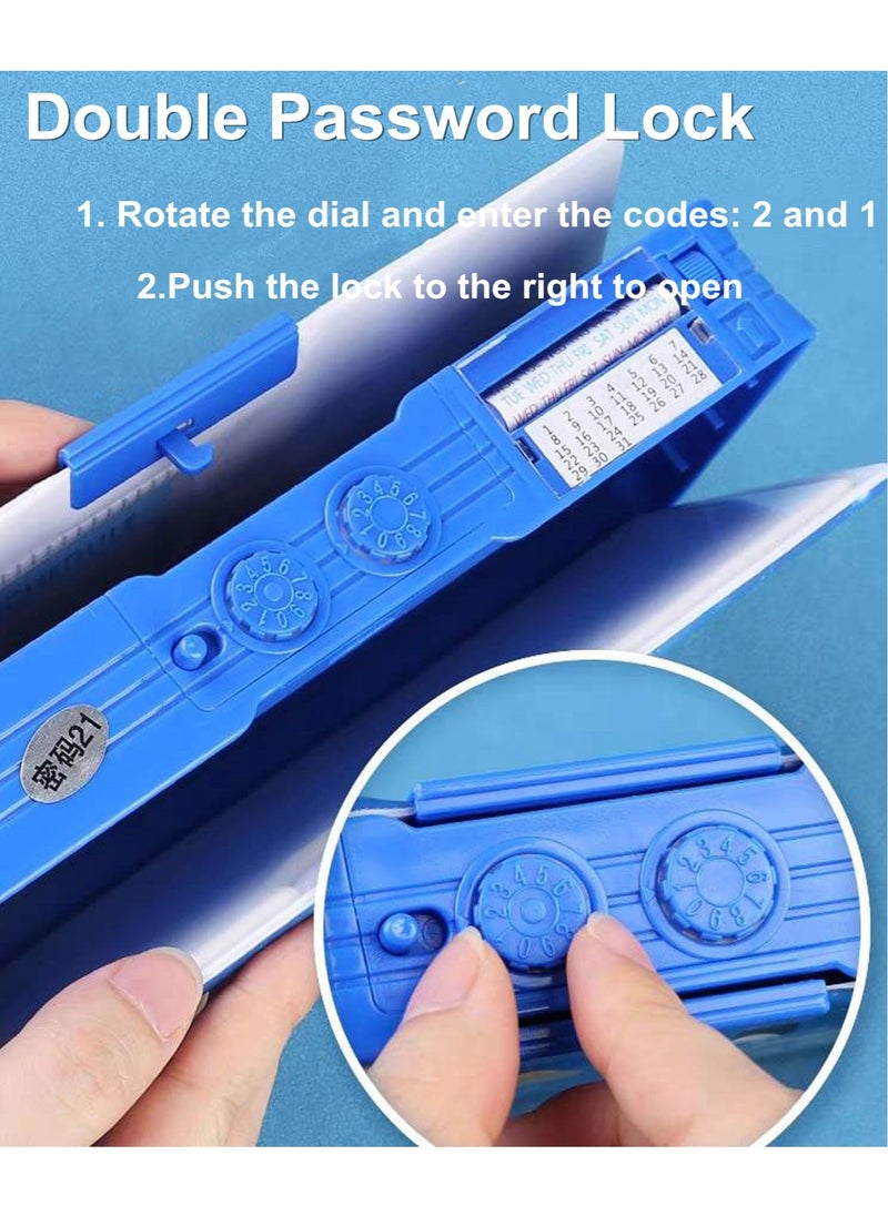 Generic Pop-up multifunctional pencil case, cartoon astronaut pencil case stationery with combination lock, pencil sharpener, schedule, whiteboard, school supplies, best birthday gift for teenagers  - Image 2