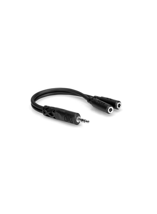 Hosa YMM-232 3.5 mm TRS to Dual 3.5 mm TRSF Y Cable - Image 1