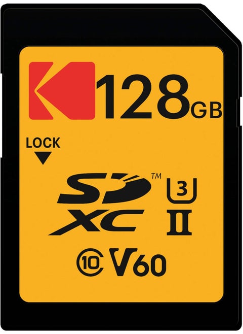 Kodak 128GB UHSII U3 V60 Ultra Pro SDXC Memory Card