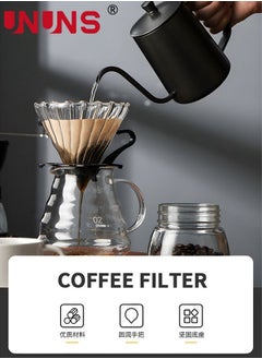 UNUNS V60 Pour Over Coffee Filter, Coffee Dripper,Cone Paperless Reusable Single Cup Coffee Maker 1-4 Cup With Non-slip Cup Stand 600ML  - Image 5