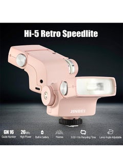Jinbei JINBEI Hi-5 Retro Camera Flashes GN16 6000K±200K Built-in 2500mAh Lithium-ion Battery with S1/S2 Photo-Sensitive Modes for Sony for Canon for Nikon for Fuji for Olympus Hot Shoe Cameras  - Image 2