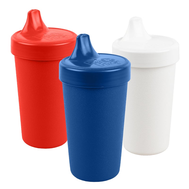 RePlay Sippy Cups for Toddlers 10 Oz Reusable Spill Proof Cups for Kids DishwasherMicrowave Safe Made in USA Set of 3313 x 625 Patriotic