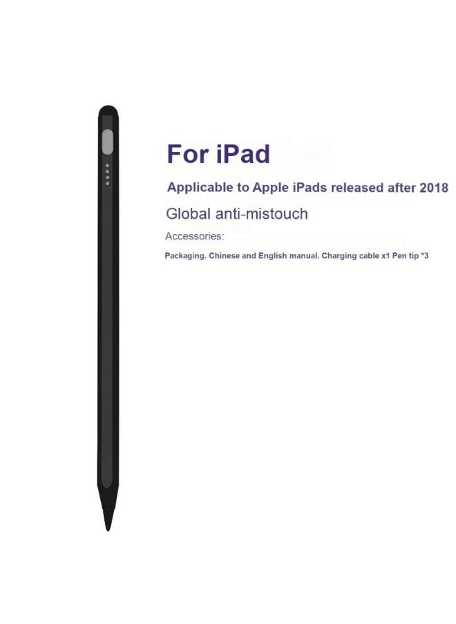 TecV Stylus Pen for iPad (2018 & Later), Palm Rejection, Magnetic Attachment, USB-C Rechargeable, Precise Writing/Drawing, Compatible with iPad Pro (11/12.9 Inch), iPad Air 3rd/4th Gen, iPad 6/7/8th Gen, iPad Mini 5th Gen, No Bluetooth Needed, with 3 Nib Tips + Charging Cable + Manual - Black  - Image 5