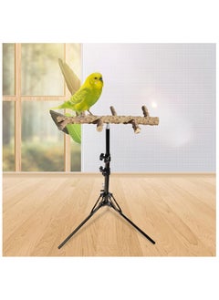 XICEN Height Adjustable Bird Perch Stand,Bird mast 16-63 Inch Natural Pepper Wood Parrot Perch Toy, Bird Training Perch Stand, Indoor and Outdoor Bird Stands for Small to Medium Bird  - Image 2