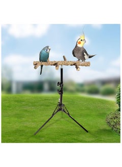 XICEN Height Adjustable Bird Perch Stand,Bird mast 16-63 Inch Natural Pepper Wood Parrot Perch Toy, Bird Training Perch Stand, Indoor and Outdoor Bird Stands for Small to Medium Bird  - Image 4