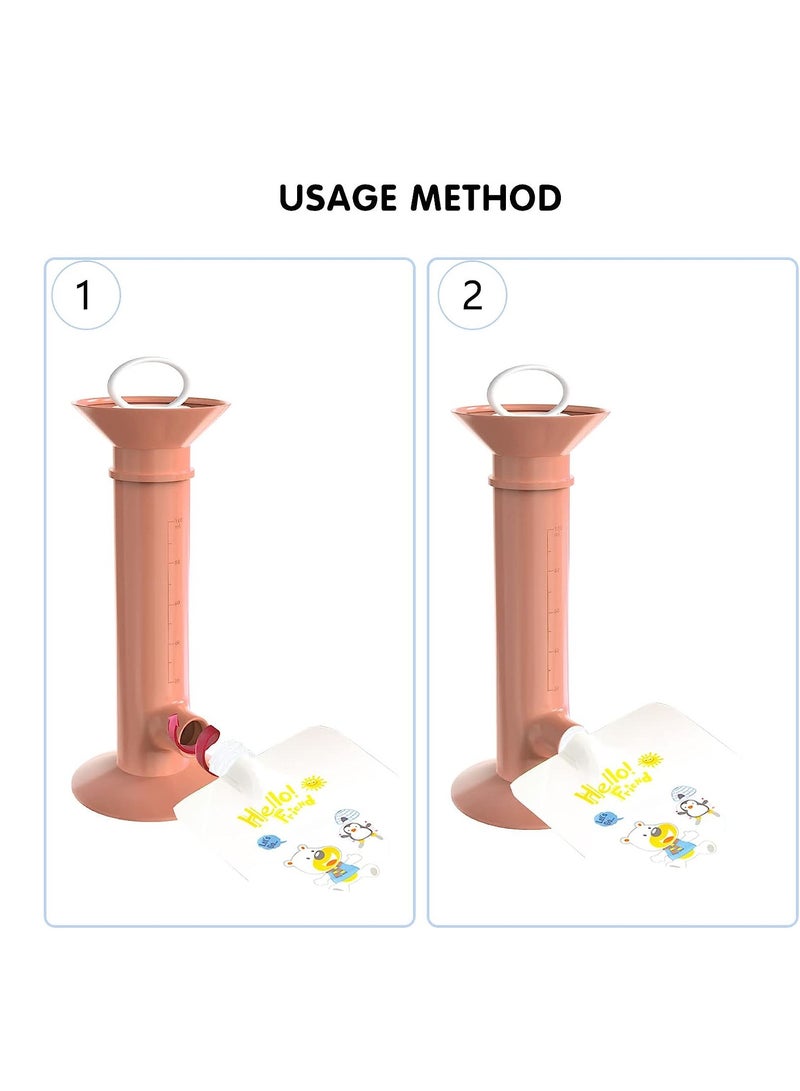 KASTWAVE Baby Food Maker with 9 Pcs reusable pouches for Toddlers Baby, Reusable Baby Food Pouches Filler Kit, for Storaging Applesauce Yogurt Smoothie Puree - Image 5