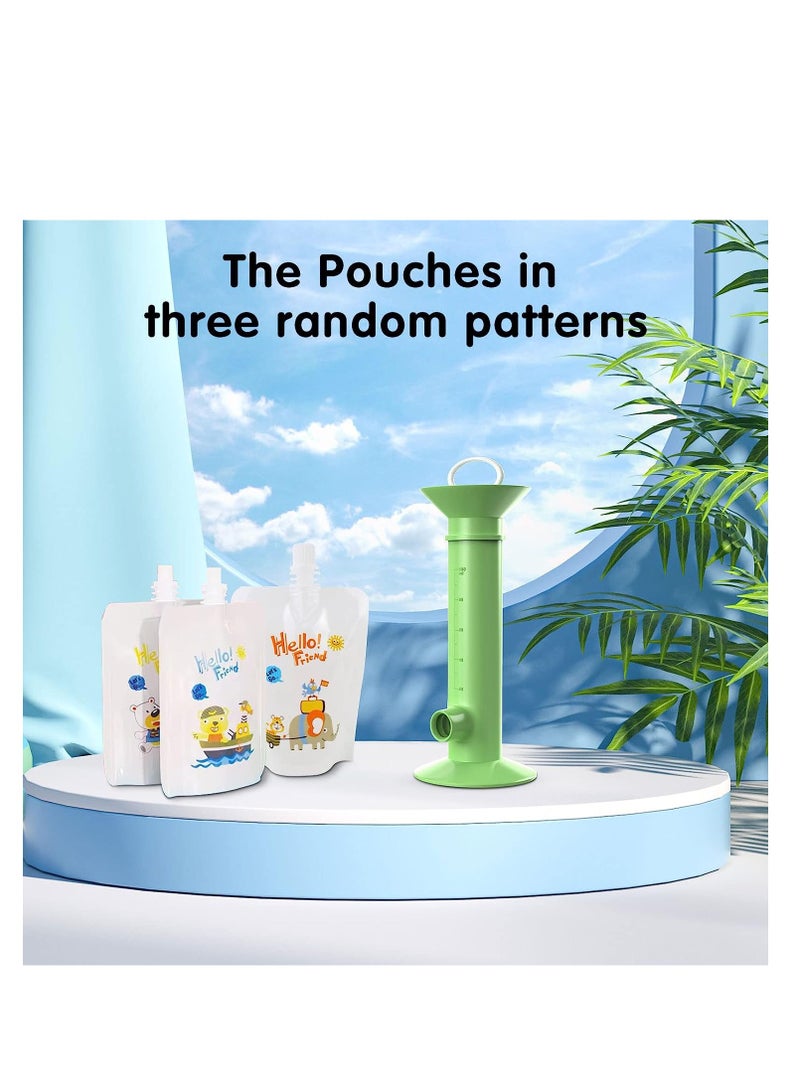 KASTWAVE Baby Food Maker with 9 Pcs reusable pouches for Toddlers Baby, Reusable Baby Food Pouches Filler Kit, for Storaging Applesauce Yogurt Smoothie Puree - Image 3