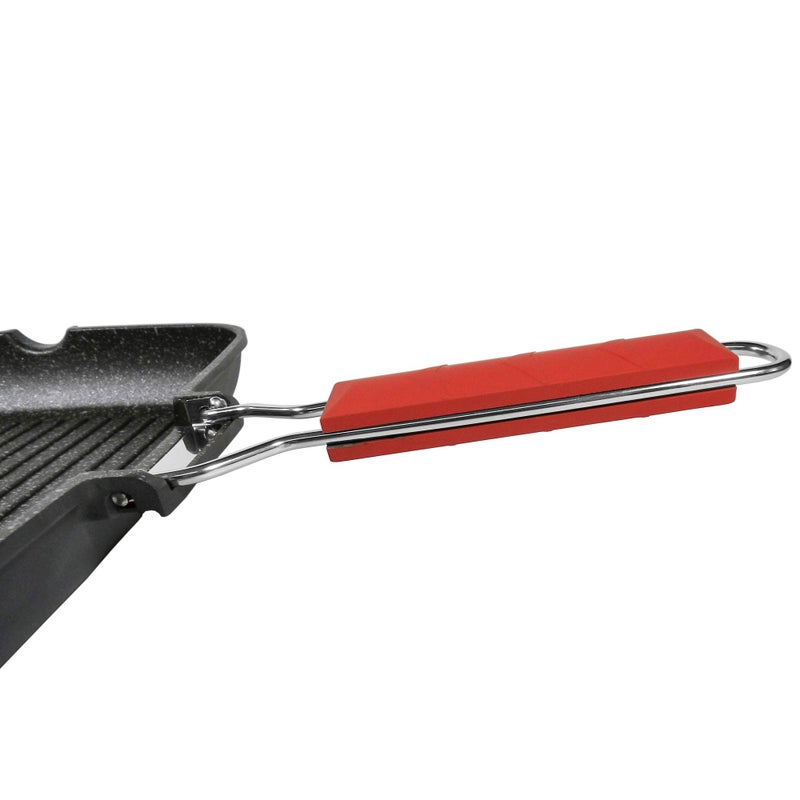 Moneta Coin Grill Pan 24x34 cm Pro Grill with Folding Handle also for Induction - Image 5