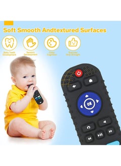 Silicone Baby Teething Toys,BPA Free TV Remote Control Shape Teething Toys for Babies 6-12 Months Baby Chew Toys for Toddlers,Baby Teethers Relief Soothe Babies Gums(Black) - pzsku/ZAB35316D40782F567387Z/45/_/1728701195/c13cdea5-484d-479a-9860-94e55201cc43