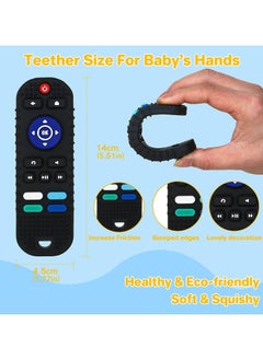 Silicone Baby Teething Toys,BPA Free TV Remote Control Shape Teething Toys for Babies 6-12 Months Baby Chew Toys for Toddlers,Baby Teethers Relief Soothe Babies Gums(Black) - pzsku/ZAB35316D40782F567387Z/45/_/1728701258/191ec625-984c-4228-a25d-5146992c32b0