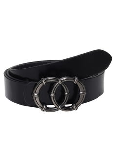 TEAKWOOD Genuine Leather Women Black Belt One Size 30-42 inch  - Image 4