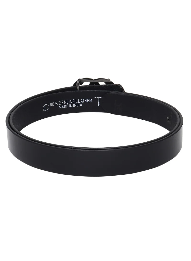 TEAKWOOD Genuine Leather Women Black Belt One Size 30-42 inch