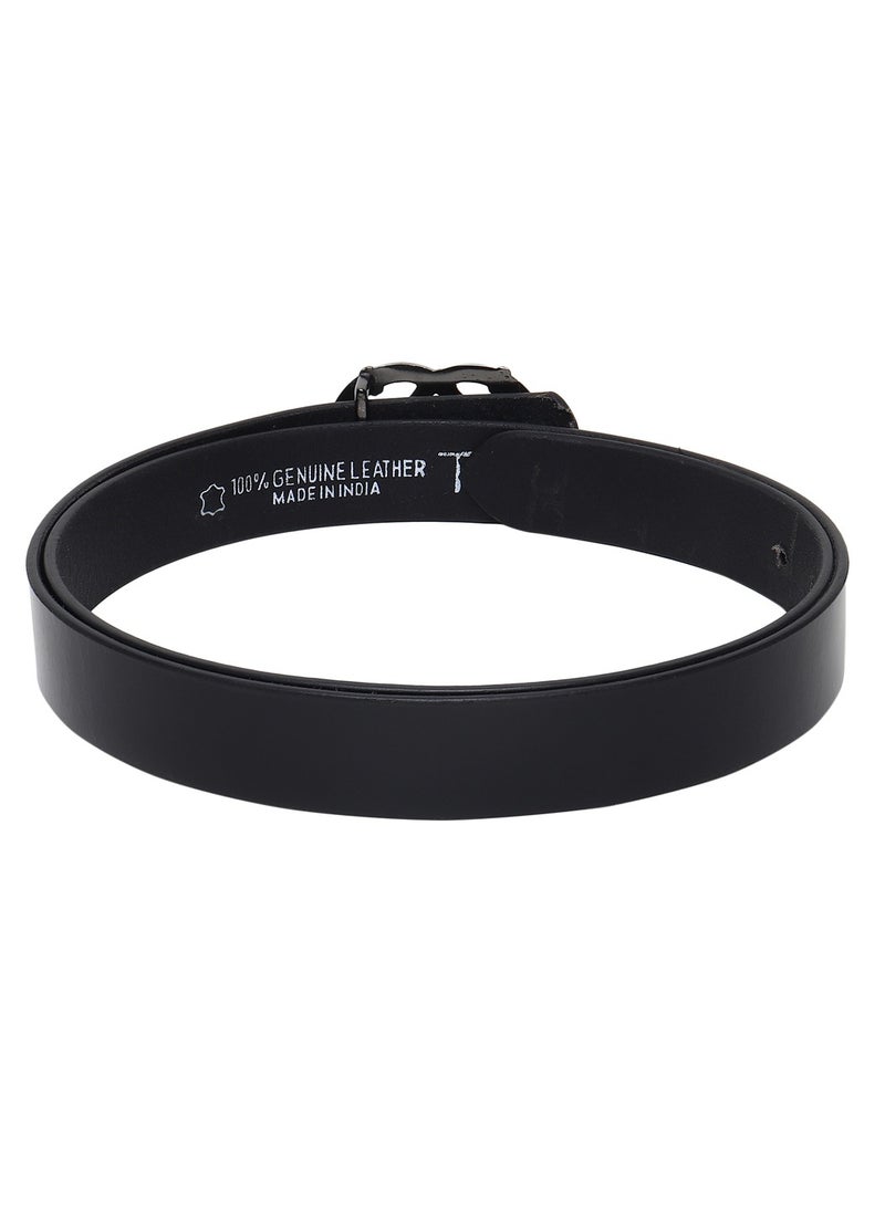 TEAKWOOD Genuine Leather Women Black Belt One Size 30-42 inch  - Image 3