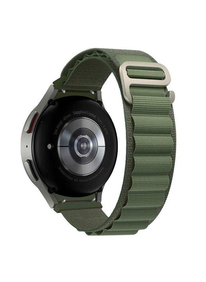 O Ozone - Alpine Loop For Samsung Galaxy Watch 7 6 5 4 FE 40mm 44mm 45mm/Galaxy Watch 6 4 Classic 43mm 47mm 42mm 46mm    Strap with Metal G Hook band - Green - Image 1