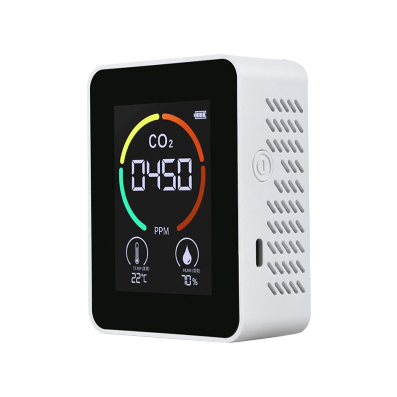 Air Quality Monitor CO2 Air Detector Carbon Dioxide Detector Temperature Humidity Sensor Real Time Reading - Image 1