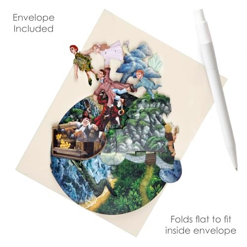 SANTORO Pirouette, 3D Pop Up Greeting Card - 'Peter Pan' - Collectible Card - Birthday Gift, Thank You Card, Get Well, All Occasions or Just Because - Party Favors for Kids, Centerpieces, Decoration, Corporate Gifts, Employee Appreciation - Image 3