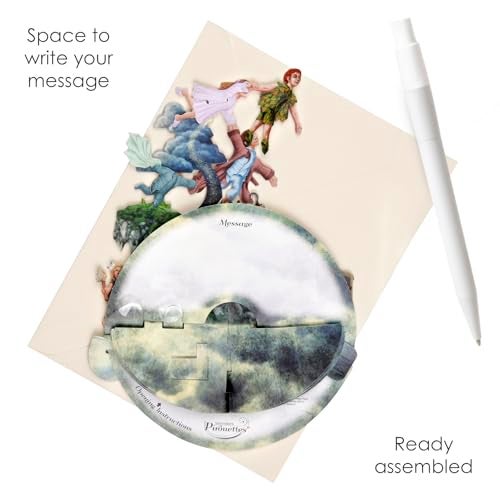 SANTORO Pirouette, 3D Pop Up Greeting Card - 'Peter Pan' - Collectible Card - Birthday Gift, Thank You Card, Get Well, All Occasions or Just Because - Party Favors for Kids, Centerpieces, Decoration, Corporate Gifts, Employee Appreciation - Image 4
