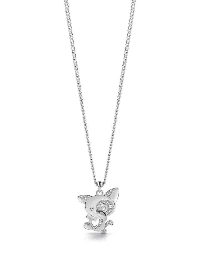 GUESS Crystal Flat Kitten Necklace