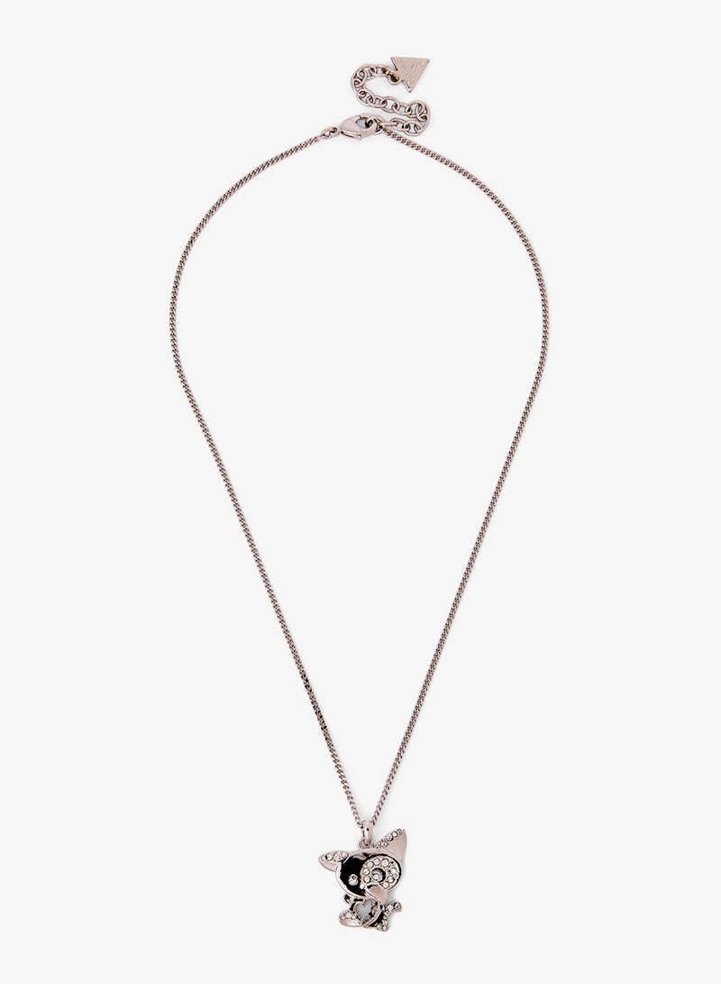 GUESS Crystal Flat Kitten Necklace - Image 1