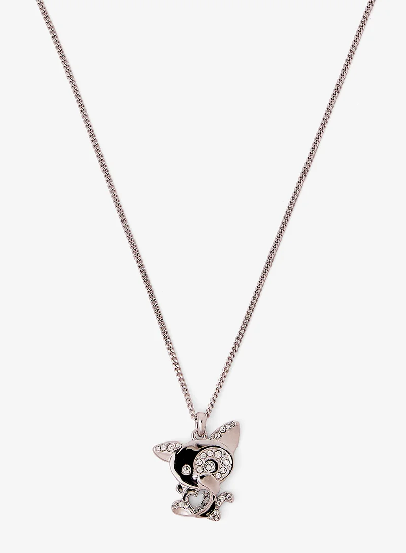 GUESS Crystal Flat Kitten Necklace