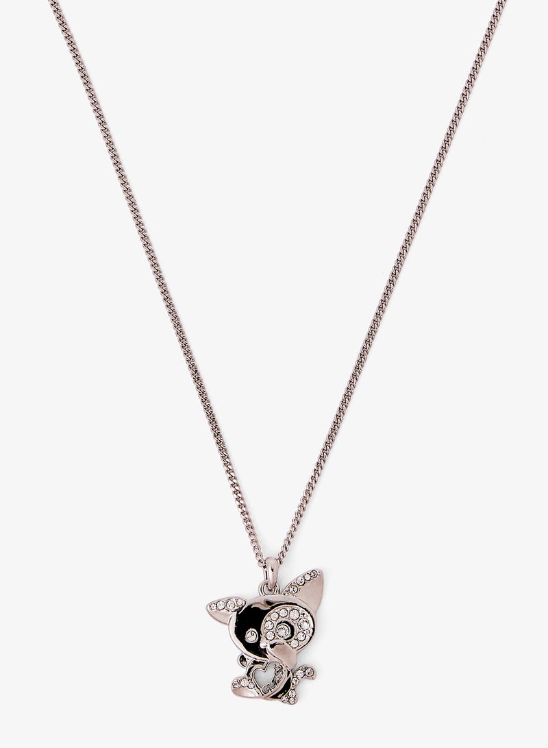 GUESS Crystal Flat Kitten Necklace - Image 2