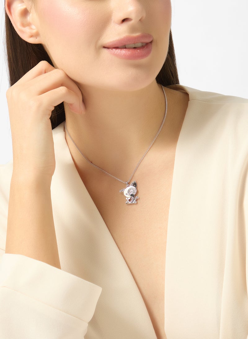 GUESS Crystal Flat Kitten Necklace - Image 5