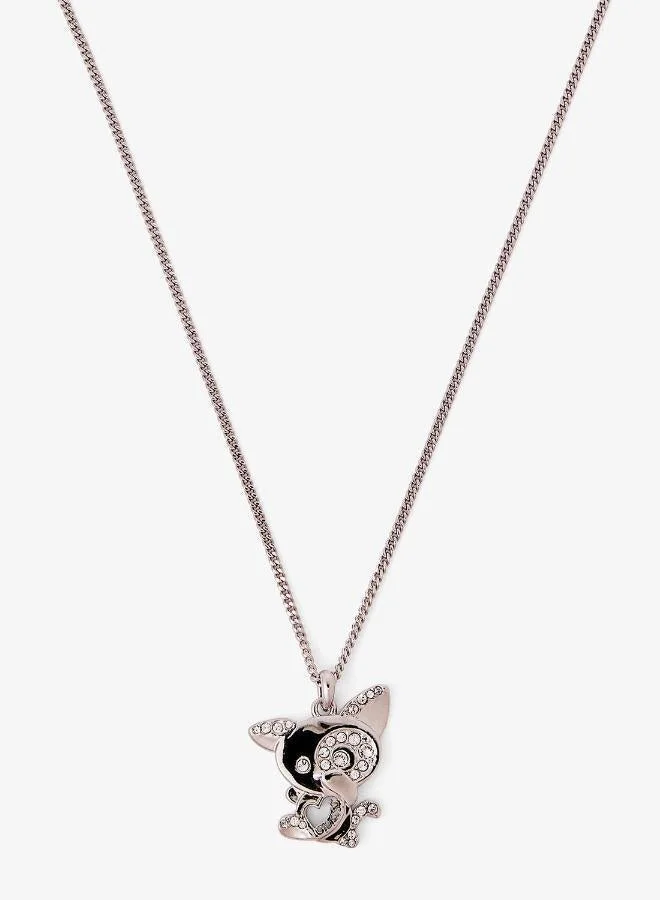 Crystal Flat Kitten Necklace