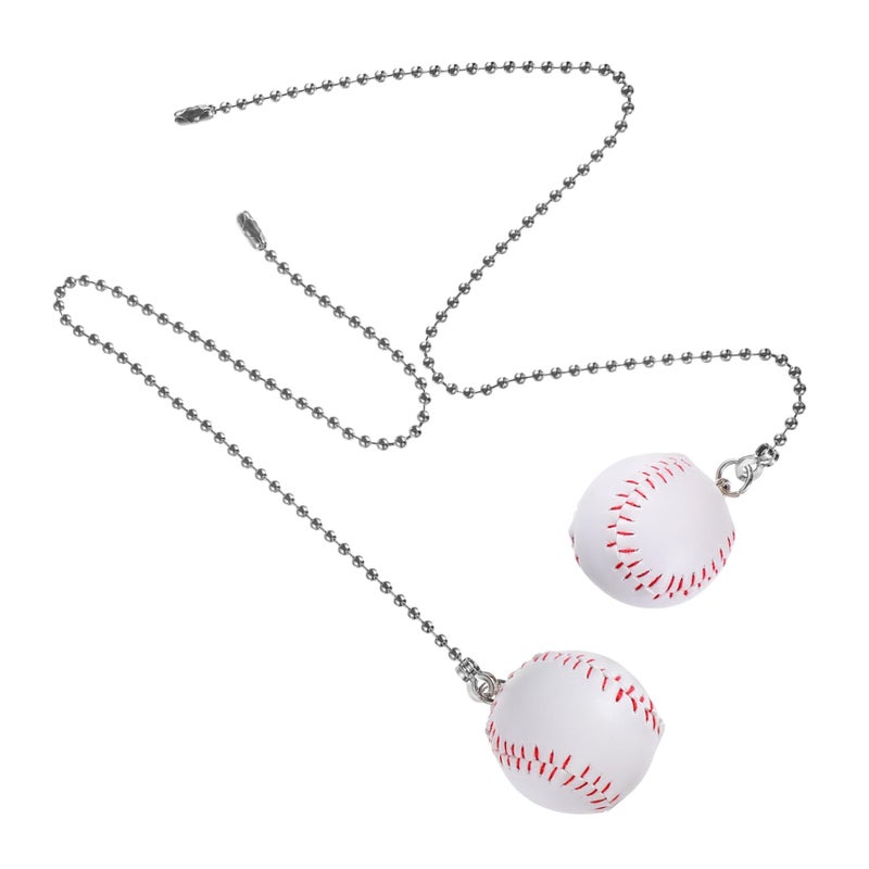 Baseball Ceiling Fan Pull Chain Extension 2 Pack Decorative Hanging Ornaments - Image 2