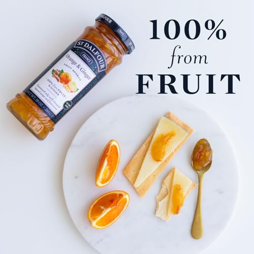 St.Dalfour St. Dalfour Orange & Ginger Fruit Spread - 10oz - 100% from Fruit & Ginger, No Artificial Ingredients, Non-GMO, No Cane Sugars, All Natural, Made in France - Image 4